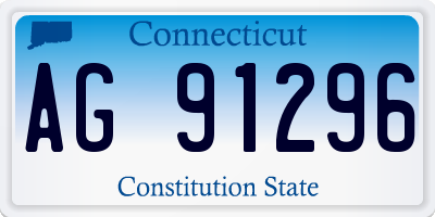 CT license plate AG91296