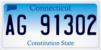CT license plate AG91302