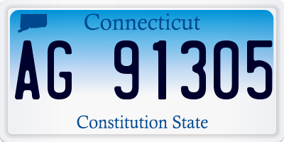 CT license plate AG91305