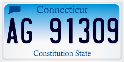 CT license plate AG91309