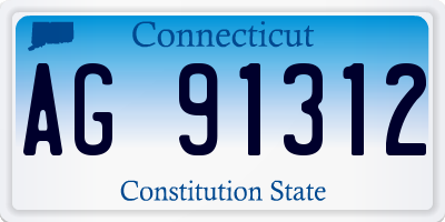 CT license plate AG91312