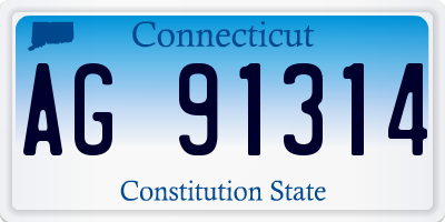CT license plate AG91314