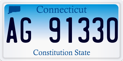 CT license plate AG91330