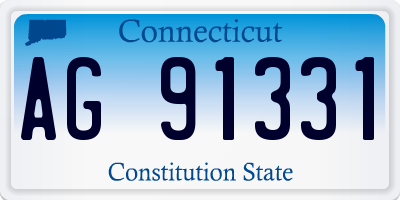 CT license plate AG91331