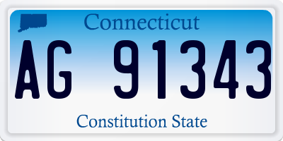 CT license plate AG91343