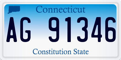 CT license plate AG91346
