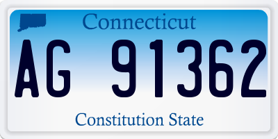 CT license plate AG91362