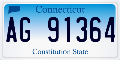 CT license plate AG91364