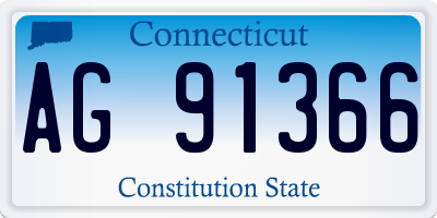 CT license plate AG91366