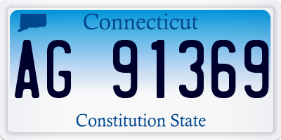 CT license plate AG91369