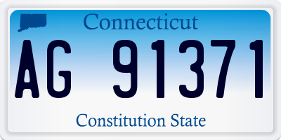 CT license plate AG91371
