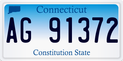 CT license plate AG91372