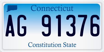 CT license plate AG91376