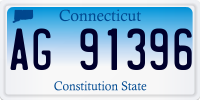 CT license plate AG91396