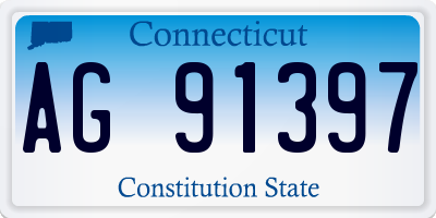 CT license plate AG91397