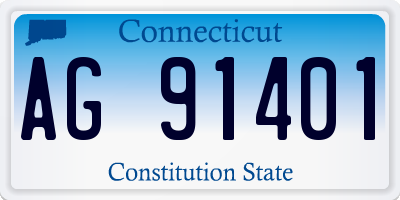 CT license plate AG91401