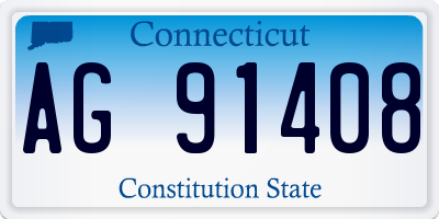CT license plate AG91408