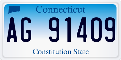 CT license plate AG91409