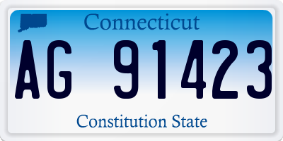 CT license plate AG91423