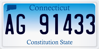 CT license plate AG91433