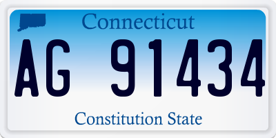 CT license plate AG91434