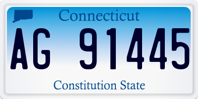 CT license plate AG91445