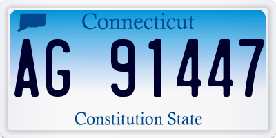 CT license plate AG91447