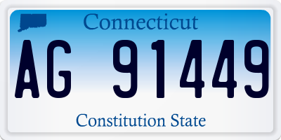 CT license plate AG91449
