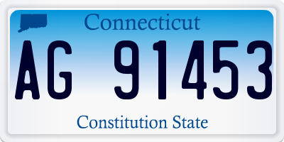 CT license plate AG91453