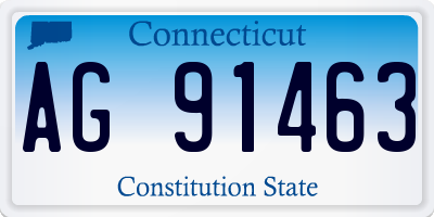 CT license plate AG91463