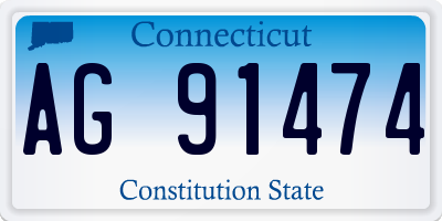 CT license plate AG91474