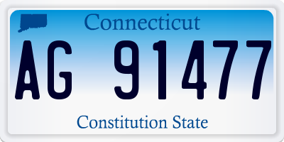 CT license plate AG91477