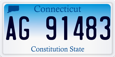 CT license plate AG91483
