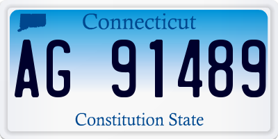 CT license plate AG91489
