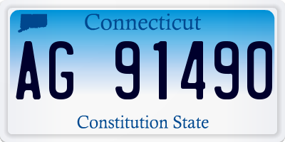 CT license plate AG91490