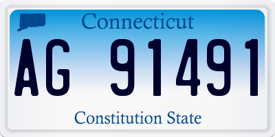 CT license plate AG91491