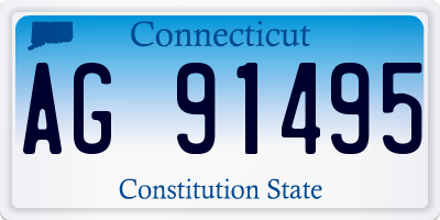 CT license plate AG91495