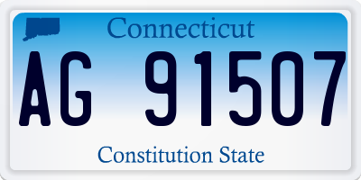 CT license plate AG91507