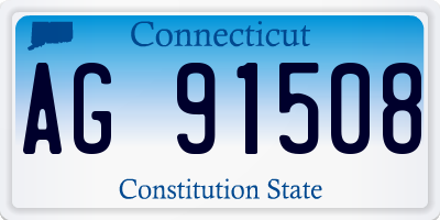 CT license plate AG91508