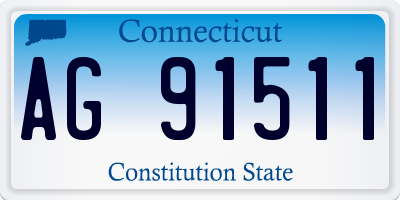 CT license plate AG91511