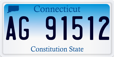 CT license plate AG91512