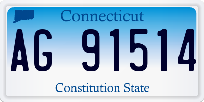 CT license plate AG91514