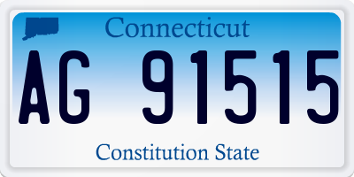 CT license plate AG91515