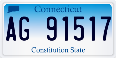 CT license plate AG91517