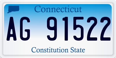 CT license plate AG91522