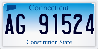 CT license plate AG91524