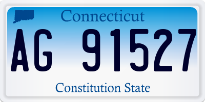 CT license plate AG91527