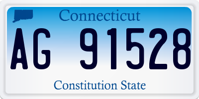 CT license plate AG91528
