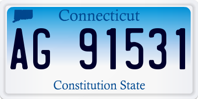CT license plate AG91531