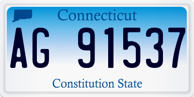 CT license plate AG91537